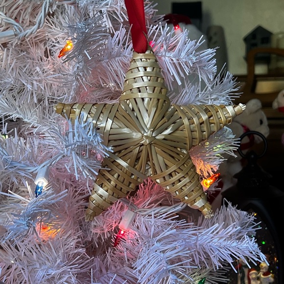 ❤️ Rare Vintage 10” Christmas Wicker Star Ornament BUY ONE GET ONE SALE - Picture 5 of 7